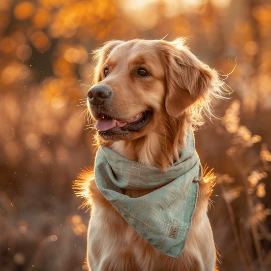 Pawra Nature Bandana Handcrafted Linen Dog Scarf